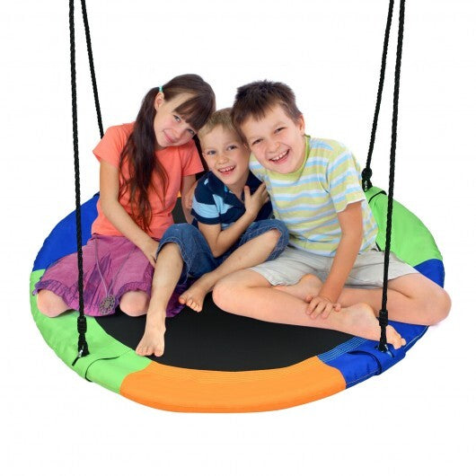 40-Inch Flying Saucer Tree Swing Outdoor Play Set with Easy Installation Process for Kids - Minihomy