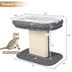 Modern Cat Tree Tower with Large Plush Perch and Sisal Scratching Plate-Gray - Color: Gray - Minihomy