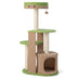 5-Tier Modern Cat Tree Tower for Indoor Cats with Sisal Scratching Posts-Green - Color: Green - Minihomy