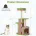 5-Tier Modern Cat Tree Tower for Indoor Cats with Sisal Scratching Posts-Green - Color: Green - Minihomy