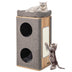 3-Story Cat House with Scratching Board for Indoor Cats - Color: Gray - Minihomy