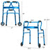 Aluminum Heavy-Duty Folding Stand-Assist Walker with Wheels - Minihomy