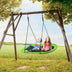 60 Inch Saucer Surf Outdoor Adjustable Swing Set-Green - Color: Green - Minihomy