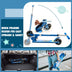 Folding Kick Scooter with 3 Adjustable Heights for Kids-Blue - Color: Blue - Minihomy