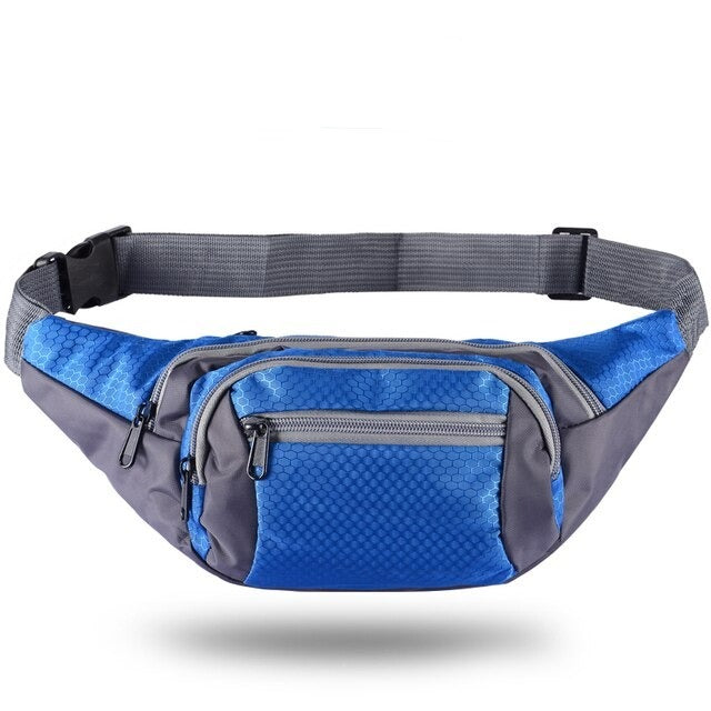 Sports multi-function waterproof pockets unisex chest bag