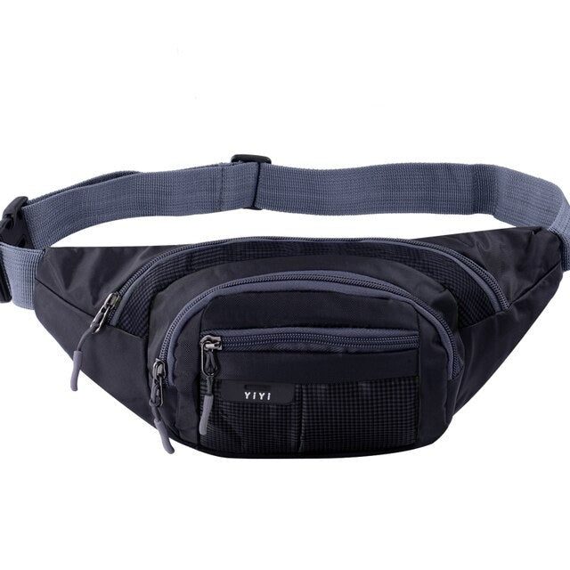 Sports multi-function waterproof pockets unisex chest bag