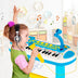 31-Key Kids Piano Keyboard Toy with Microphone and Multiple Sounds for Age 3+-Blue - Color: Blue - Minihomy