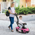 3 in 1 Licensed Lamborghini Ride Walking Toy Stroller-Pink - Color: Pink - Minihomy