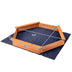 Hexagon Wooden Cedar Sand Box with Seat Boards - Minihomy