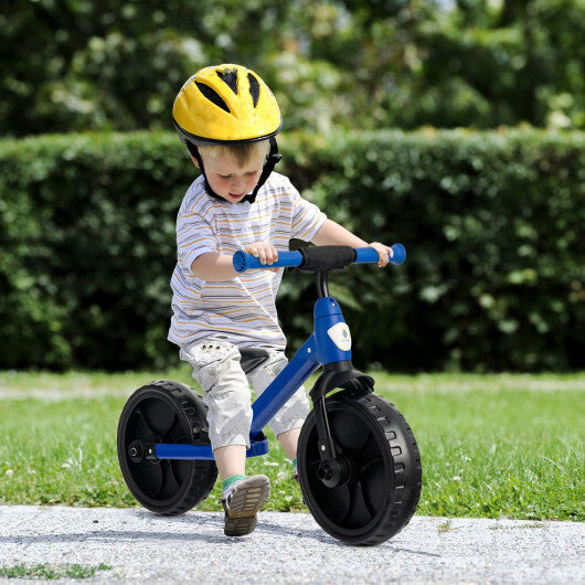 4-in-1 Kids Training Bike Toddler Tricycle with Training Wheels and  Pedals-Blue - Color: Blue - Minihomy