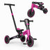 4-in-1 Kids Tricycle with Adjustable Parent Push Handle and Detachable Pedals-Pink - Color: Pink - Minihomy