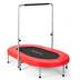 2-Person Foldable Mini Kids Fitness Rebounder Trampoline-Red - Color: Red - Minihomy