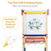 All-in-One Wooden Height Adjustable Kid's Art Easel with Magnetic Stickers and Paper - Minihomy