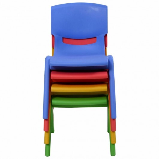 4-pack Colorful Stackable Plastic Children Chairs - Minihomy