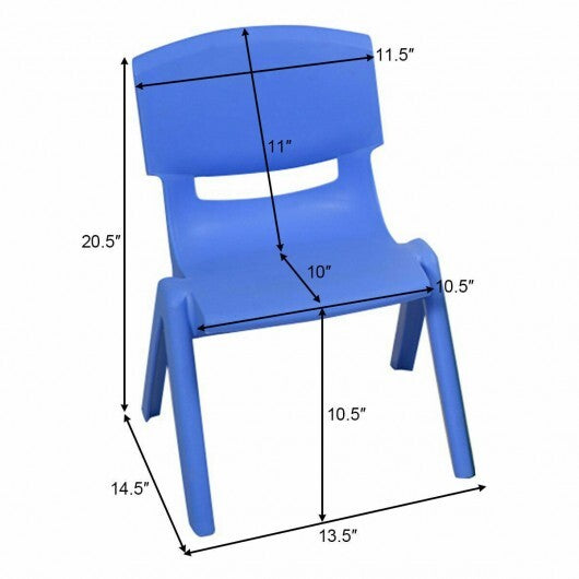 4-pack Colorful Stackable Plastic Children Chairs - Minihomy