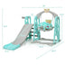 3 in 1 Toddler Climber and Swing Set Slide Playset-Green - Minihomy