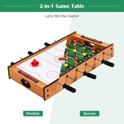 2-in-1 Indoor/Outdoor Air Hockey Foosball Game Table - Minihomy