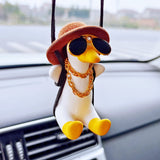 Pistol Cowboy Duck Car Rearview Mirror Pendant car Decoration