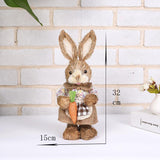 Simulation Papyrus Easter Rabbit Decoration Home