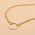 Small Circle Pendant Clavicle Chain - Minihomy