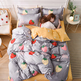 Bedding Printed Bed Four-piece Aloe Cotton Bed Sheet