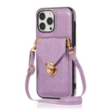 Creative Card Leather Diagonal Lanyard Mobile Phone Case