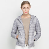 Lightweight Down Jacket Women Short Hooded