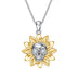 Sunflower Necklaces for Women Sterling Silver S925 with Skull Pendant