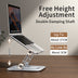 LS652 Double Pole Support Infinite Rotating Notebook Stand - Minihomy