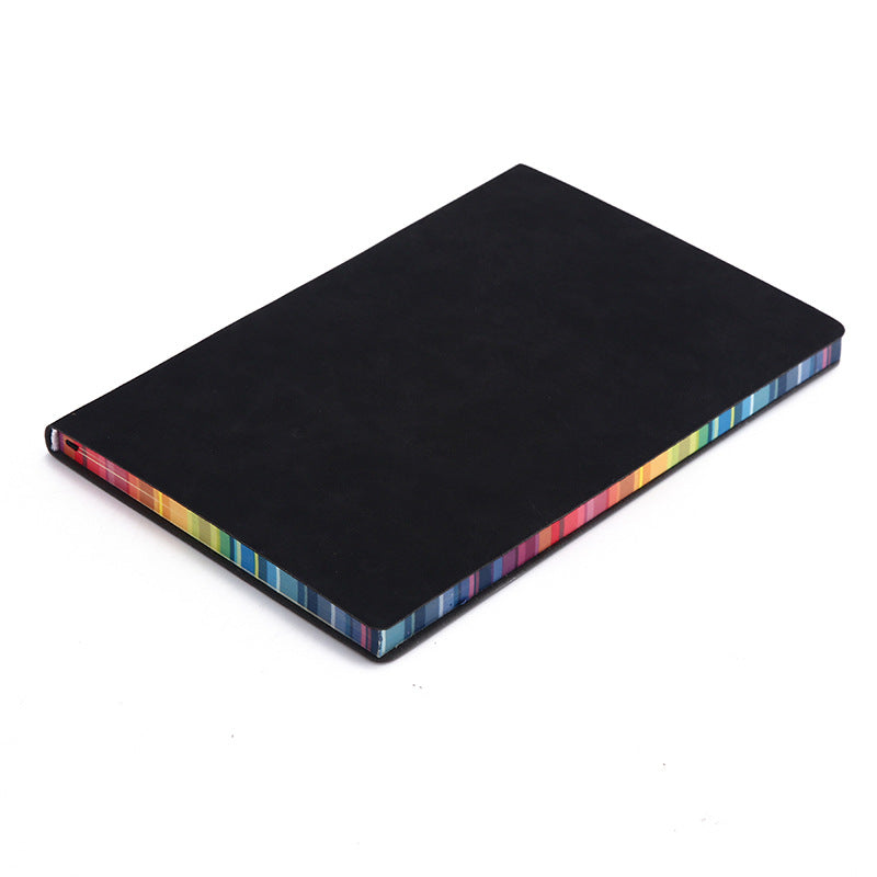 Colorful Rainbow Side A5 Leather Cover Notebook - Minihomy