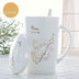 Creative Constellation Mark Ceramic Cup With Lid - Minihomy