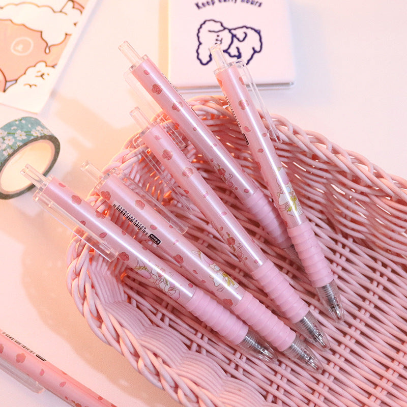 Cute Peach Press Gel Rollerball Pens - Minihomy