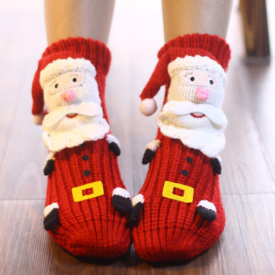 Thickened Middle Tube Thick Line Adult Christmas Socks