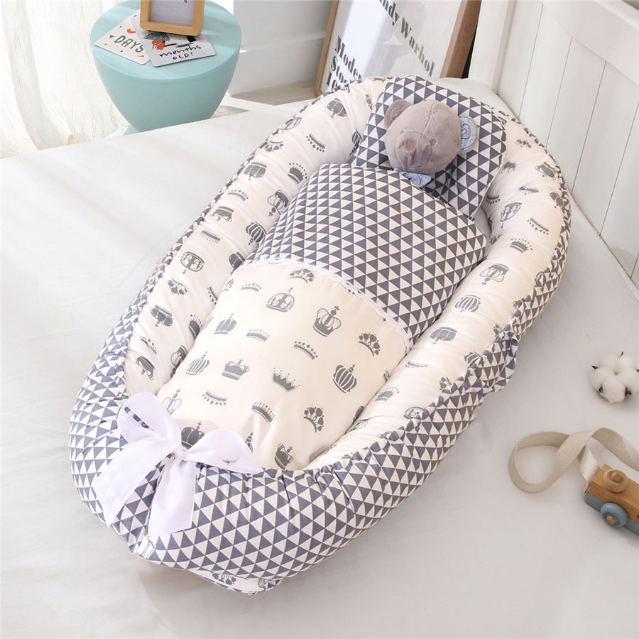 Cotton Breathable Folding Removable And Washable Crib - Minihomy