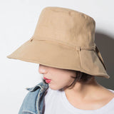 Solid Color Cotton And Linen Fisherman Hat Basin Hat Folding Hat Women