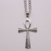 Stainless Steel Ancient Egyptian Cross Man Necklace Amulet Pendant
