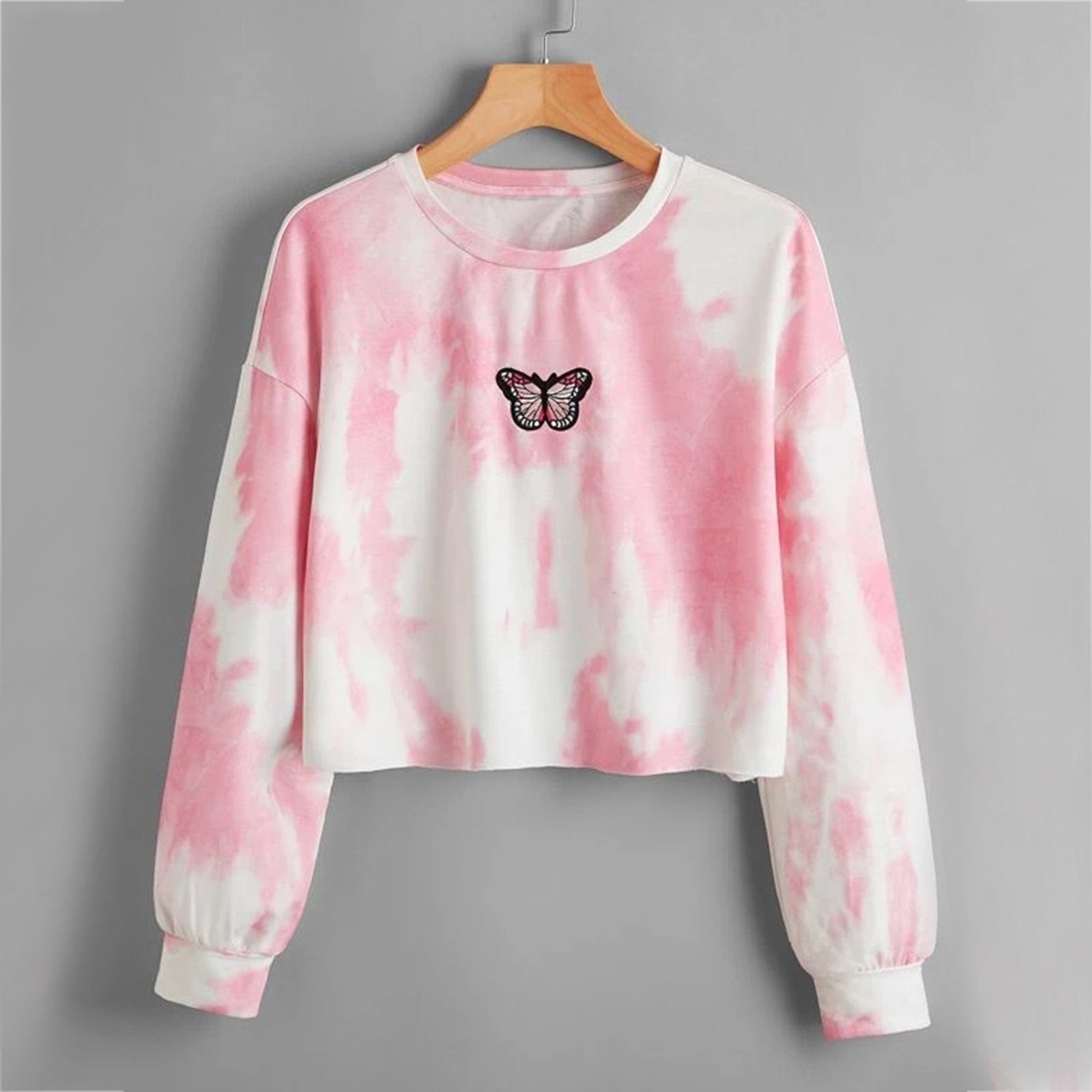 Hoodies Women Rainbow Tie Dye Print Women's Sweatshirt