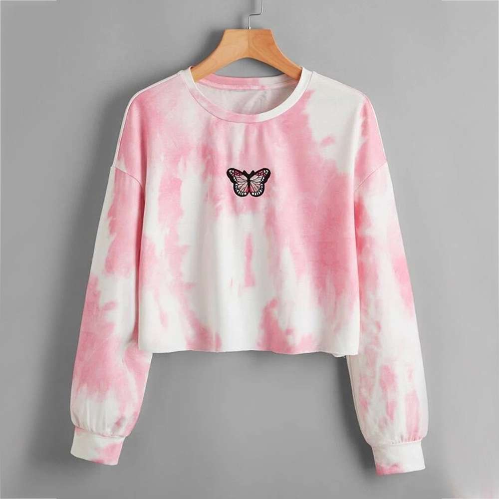 Hoodies Women Rainbow Tie Dye Print Women's Sweatshirt - Minihomy