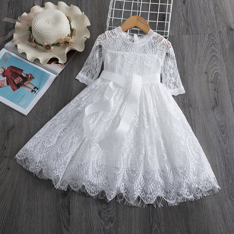 Girls Lace Dress Spring And Autumn - Minihomy