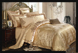 Ice Silk Jacquard High-end Linen And Cotton Bedding Set