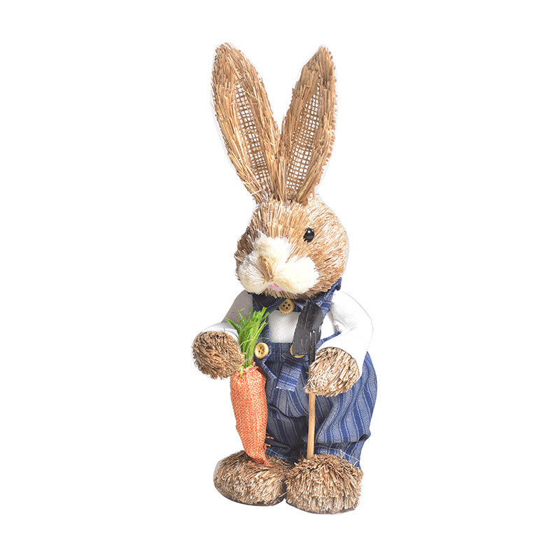 Simulation Papyrus Easter Rabbit Decoration Home