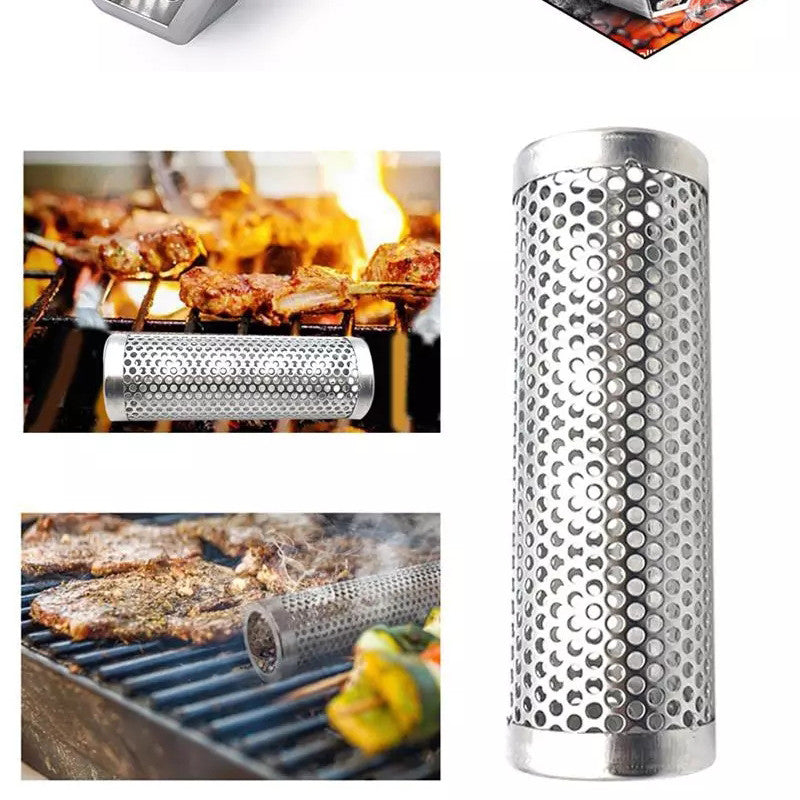 Stainless Steel Smoke Pipe Barbecue Charcoal Plate Rack Accessories