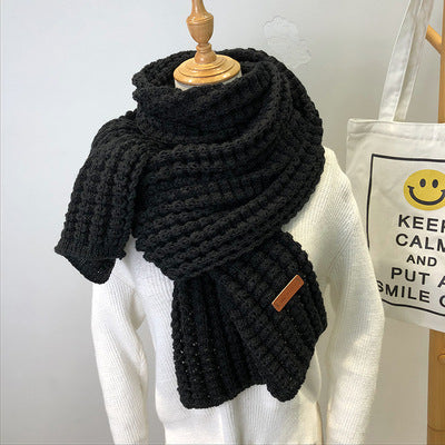 Women's Simple Thick Warm Woolen Scarf