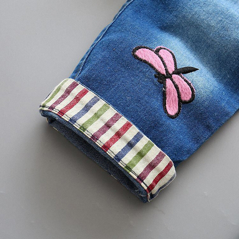 Kids Strap Jeans For Boys And Girls - Minihomy