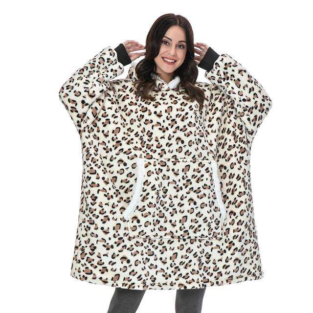 Mink Fleece Warm Loose Blanket Sweater - Minihomy