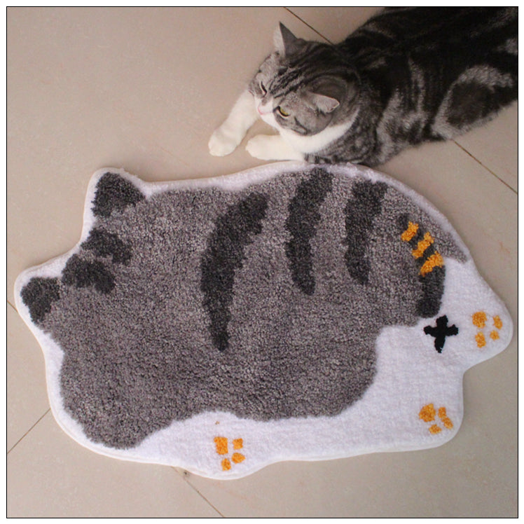 Cartoon Non-slip Floor Mats, Pet Carpets, Cat Mats, Sleeping Cat Cage Mats, Warm Cat Supplies - Minihomy