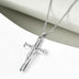 Jesus Cross Necklace Cross Pendant Sterling Silver Gift for Mother Girls Women Man