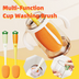 Kitchen 3 In 1 Multifunctional Cleaning Cup Washer Brush - Minihomy