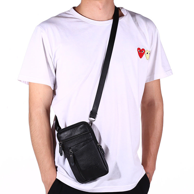 Men's Mobile Phone Bag Wear Belt One-shoulder Small Bag - Minihomy