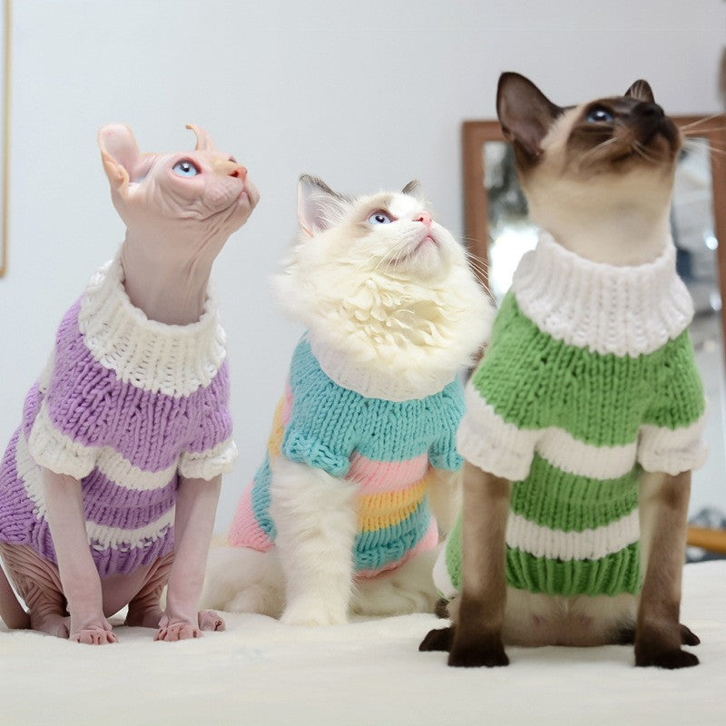 Hairless Cat Warm Sweater Pet Cat Clothes